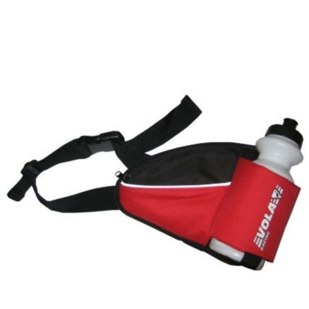 💜NWOT Red & Black Running Hiking Active Angled Waist Bag
